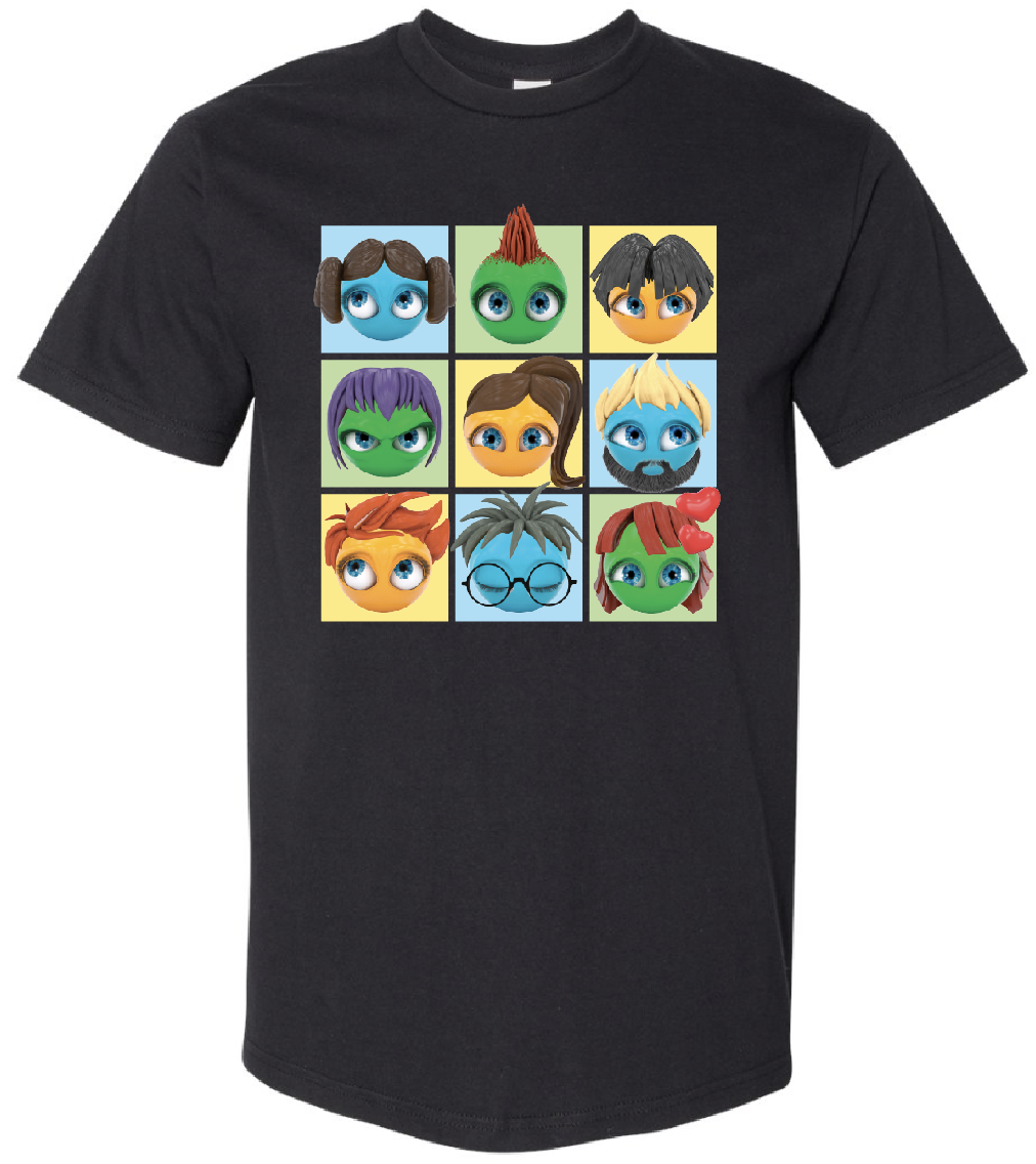 Avatar Faces T-Shirt Black